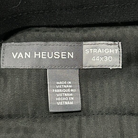 Van Heusen Mens Gray Straight Fit Dress Pants Size 44x30 Made In Vietnam Tailore - Picture 5 of 9